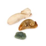 A GROUP OF CHINESE JADE CARVINGS