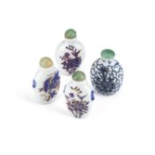 FOUR EARLY 20TH CENTURY CHINESE SNUFF BOTTLES