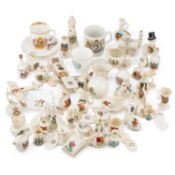 A COLLECTION OF CRESTED CHINA INCLUDING CARLTON
