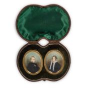 19TH CENTURY SCHOOL PAIR OF PORTRAIT MINIATURES