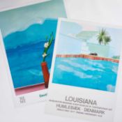 AFTER DAVID HOCKNEY (BORN 1937) TWO EXHIBITION POSTERS