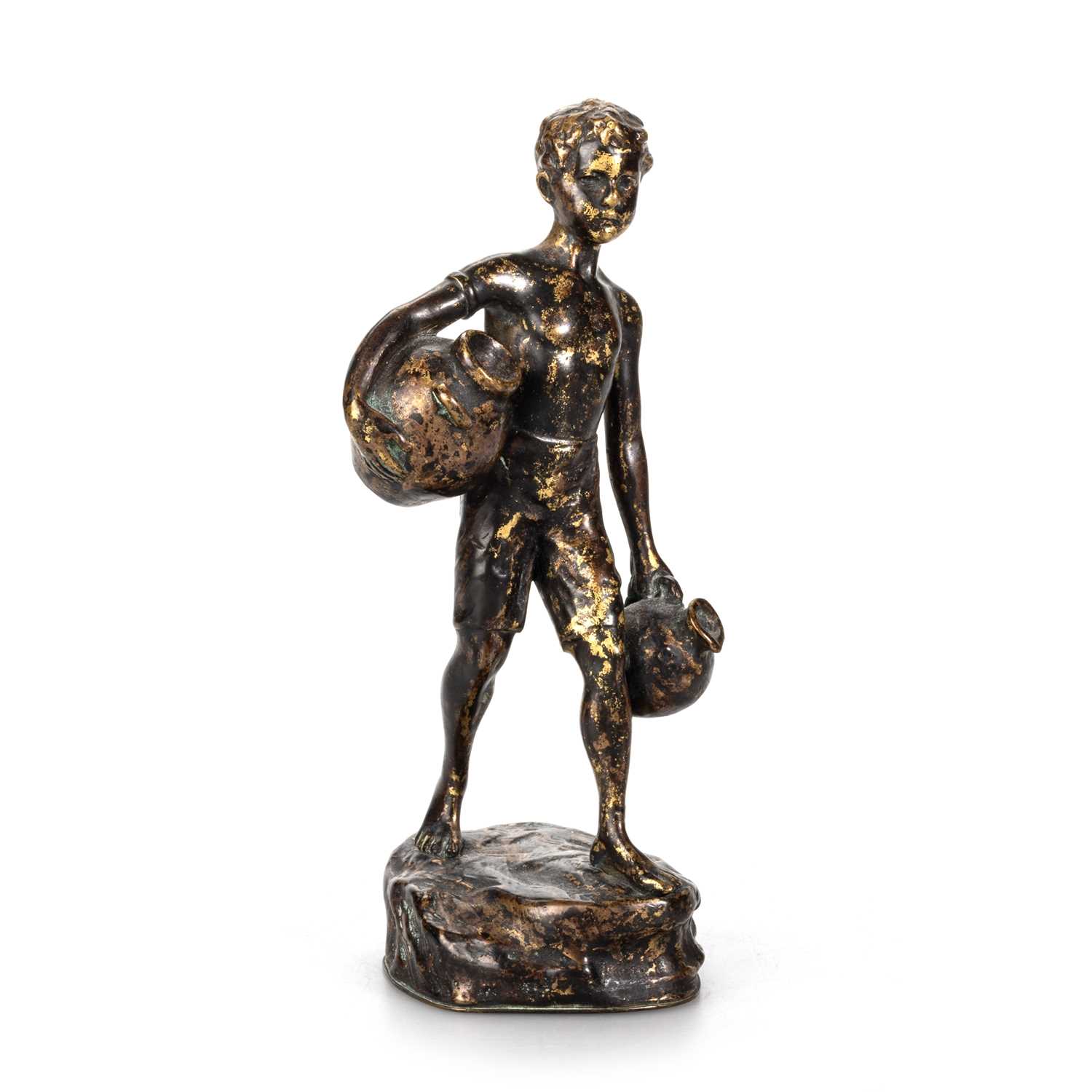 AFTER RUFFINO BESSERDICH (AUSTRIAN, 1858-1915), A BRONZE FIGURE OF A WATER CARRIER