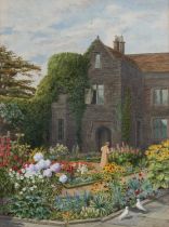 MARIAN EMMA CHASE R.I (1844-1905) THE MANOR GARDEN