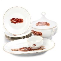 RICHARD GINORI (ITALY), A LOBSTER PATTERN DINNER SERVICE