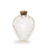 A 19TH CENTURY CUT-GLASS SCENT BOTTLE