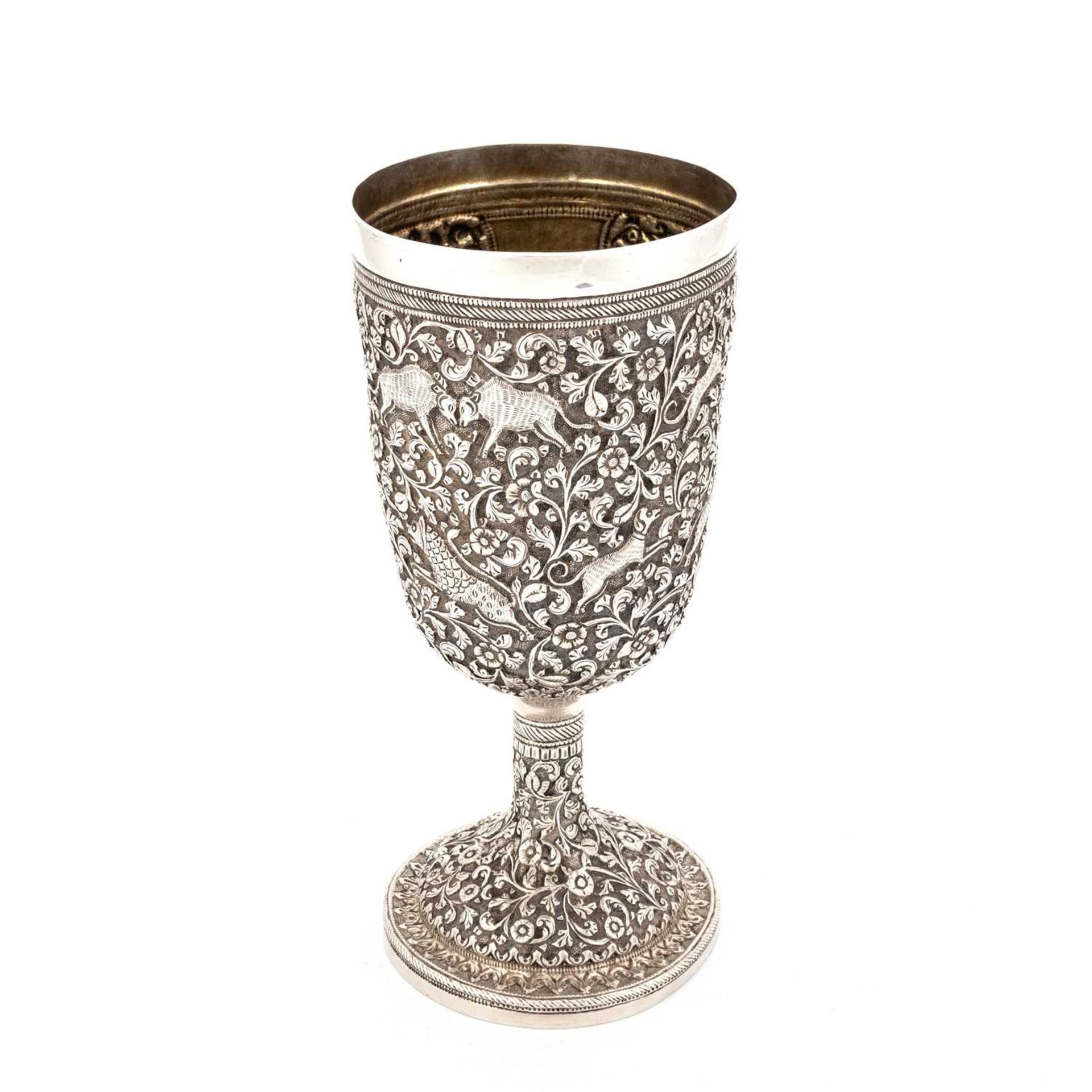 AN INDIAN SILVER CUP - Image 2 of 2