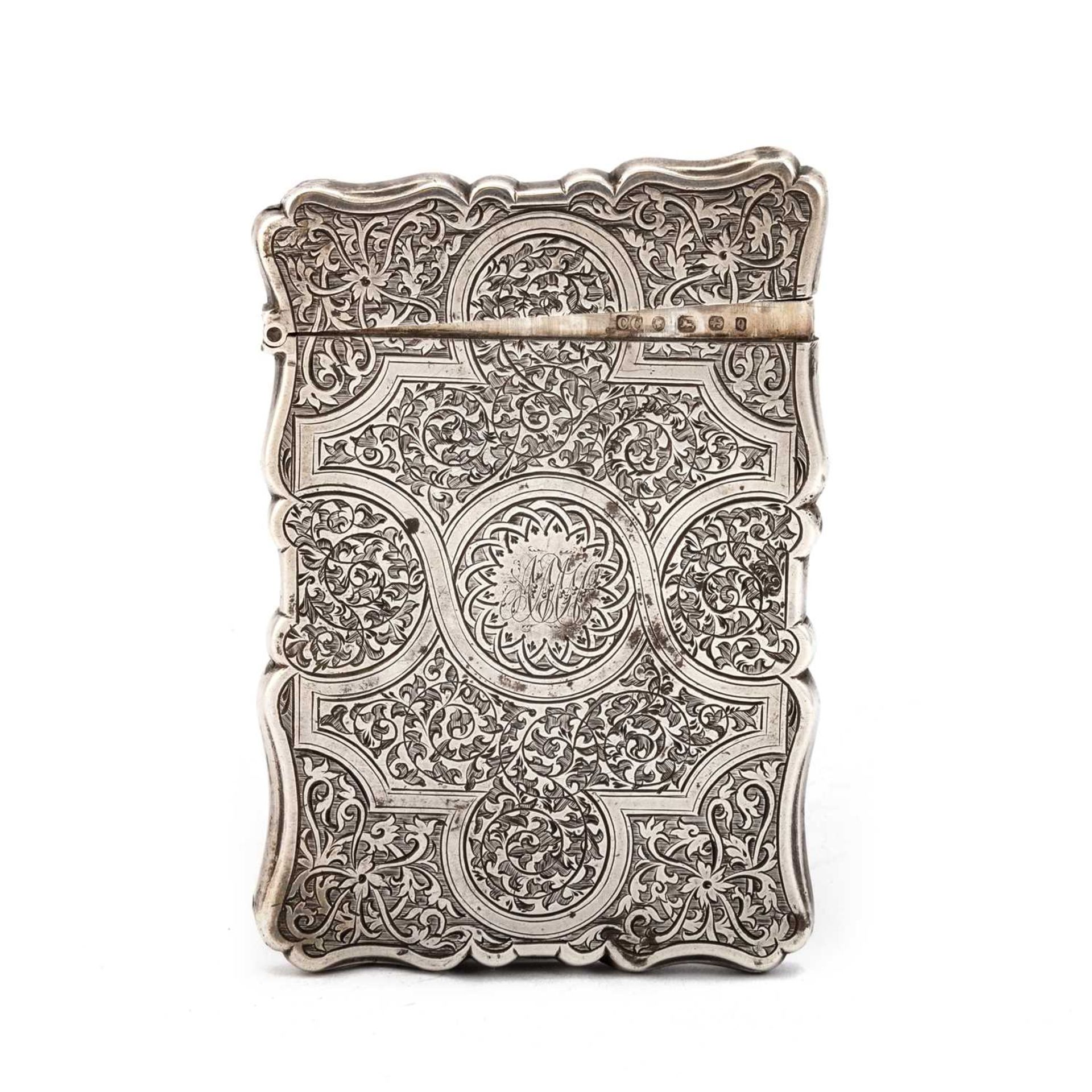 A VICTORIAN SILVER CARD CASE