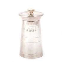 AN ELIZABETH II SILVER PEPPER GRINDER