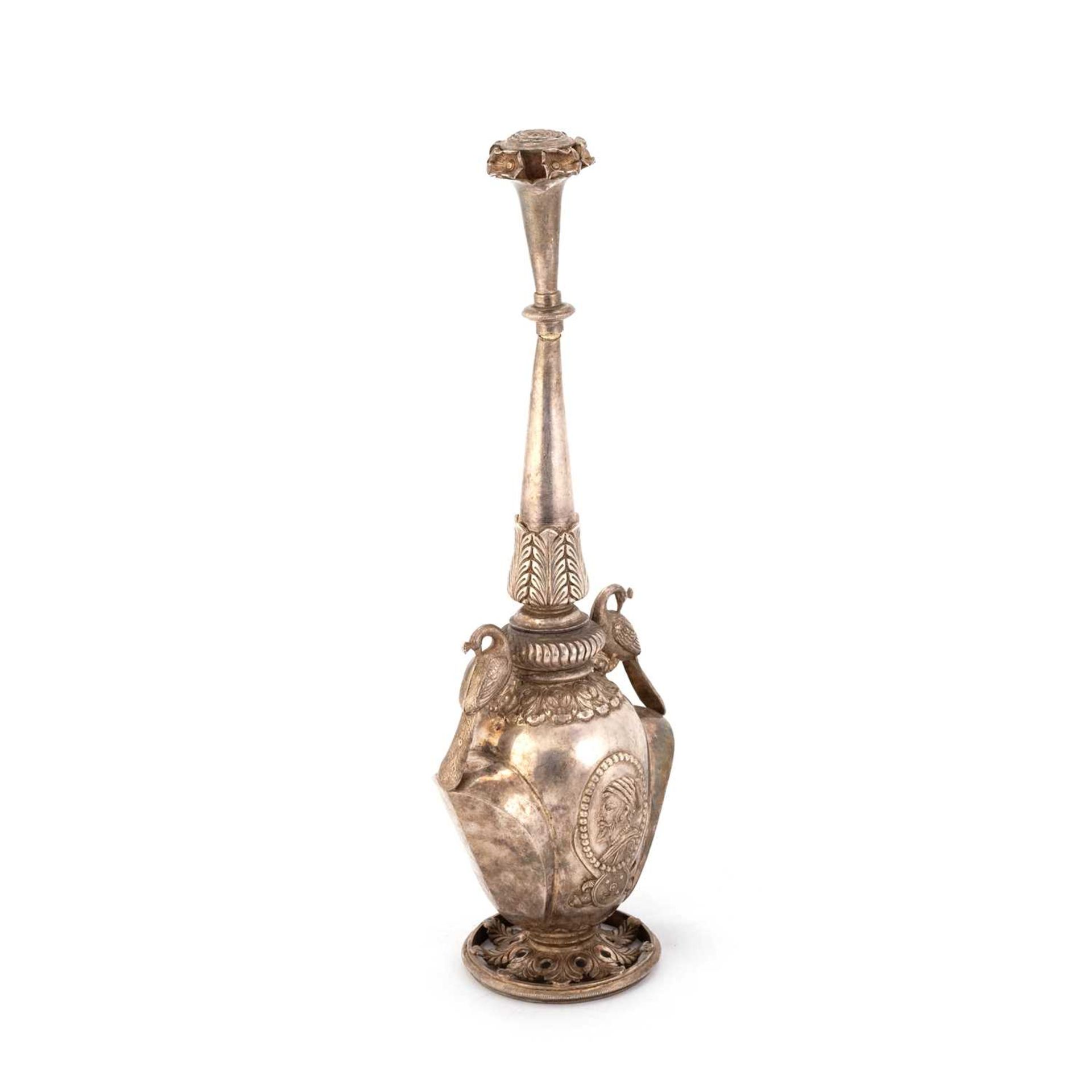 AN INDIAN SILVER ROSE WATER SPRINKLER, 19TH CENTURY - Image 2 of 3