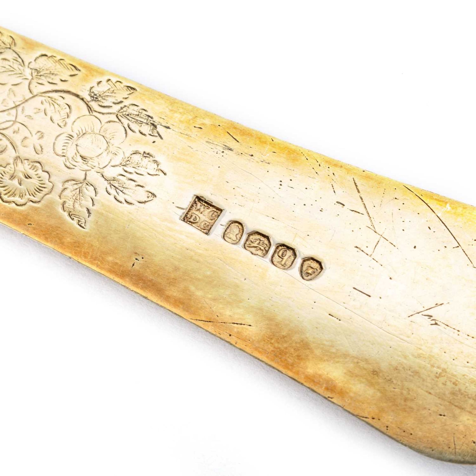 A WILLIAM IV SILVER-GILT AND PORCELAIN LETTER OPENER - Image 2 of 2