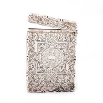 A VICTORIAN SILVER CARD CASE