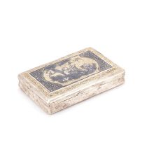 AN AUSTRO-HUNGARIAN SILVER AND NIELLO SNUFF BOX