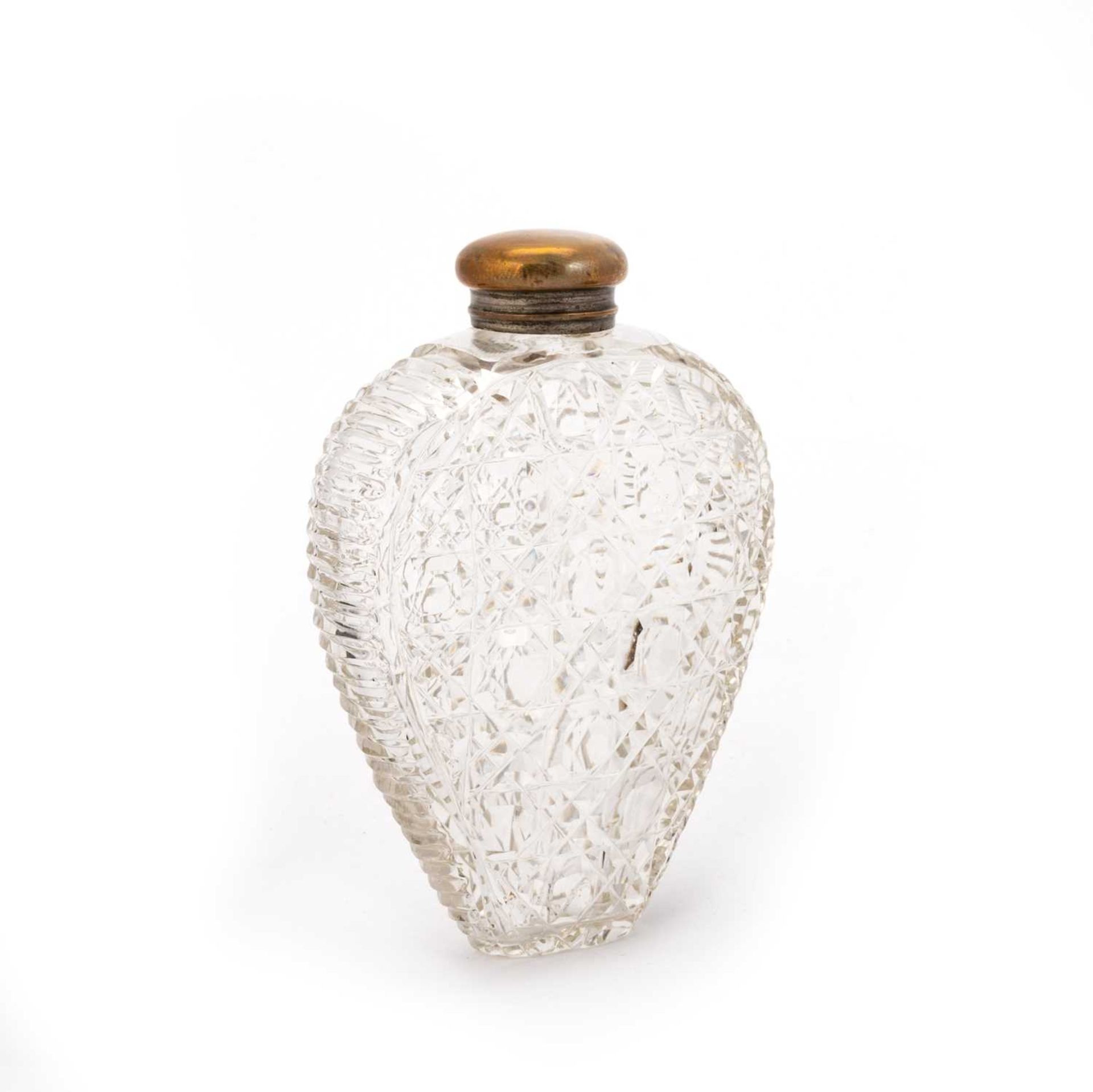 A 19TH CENTURY CUT-GLASS SCENT BOTTLE - Image 2 of 2