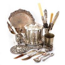 A COLLECTION OF SILVER-PLATE