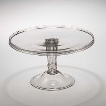 A GLASS TAZZA, CIRCA 1755