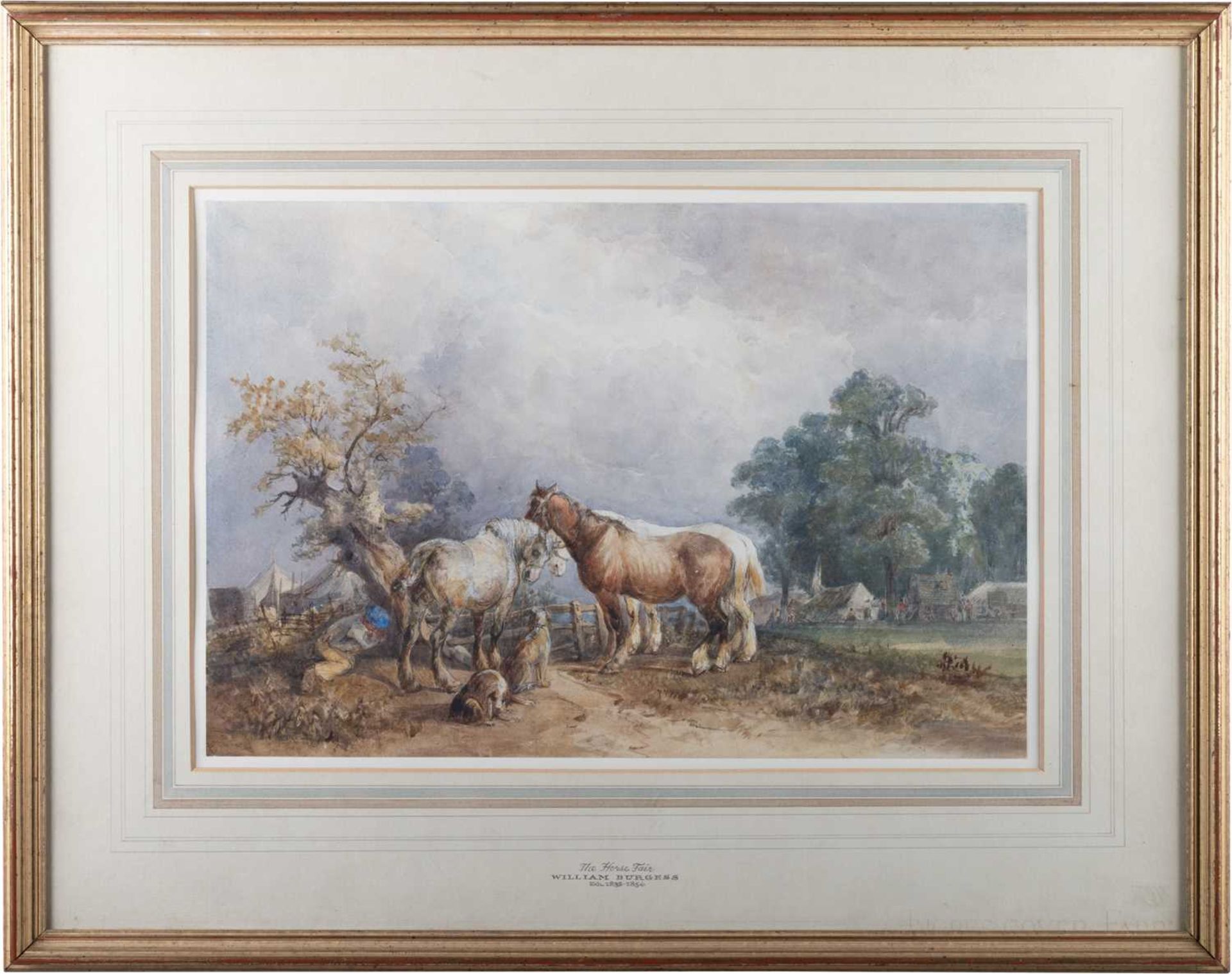 WILLIAM BURGESS OF DOVER (1805-1861) THE HORSE FAIR - Image 2 of 4