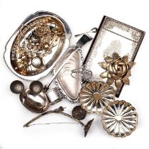 A COLLECTION OF SILVER-PLATED ITEMS