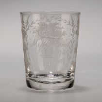 WWII INTEREST: A GLASS TUMBLER