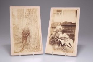 TWO BLACK AND WHITE PHOTOGRAPHS, LATE 19TH CENTURY