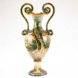 A LARGE ITALIAN FAIENCE VASE