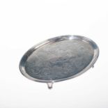 A GEORGE III SILVER TEAPOT STAND