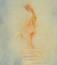 EMILY D. CORRY (1873-1942) THE MISTY MORNING BATHE