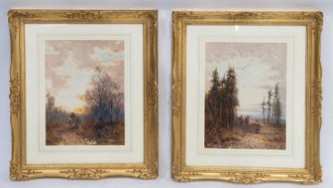 WILLIAM MANNERS RBA (EXH 1885-1904) A PAIR OF COUNTRY LANDSCAPES