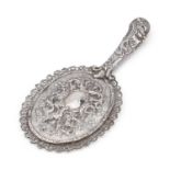 A VICTORIAN SILVER HAND-MIRROR