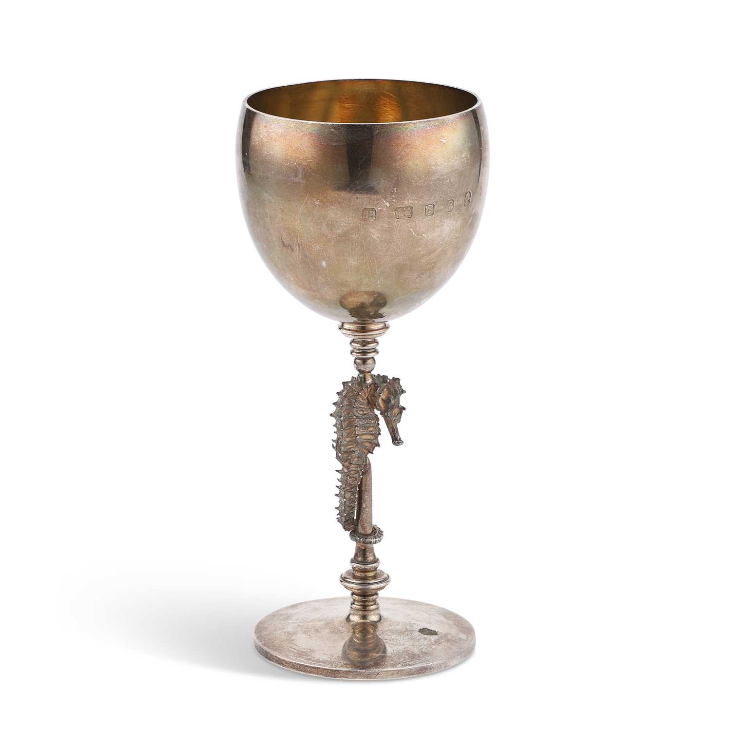 AN ELIZABETH II SILVER GOBLET