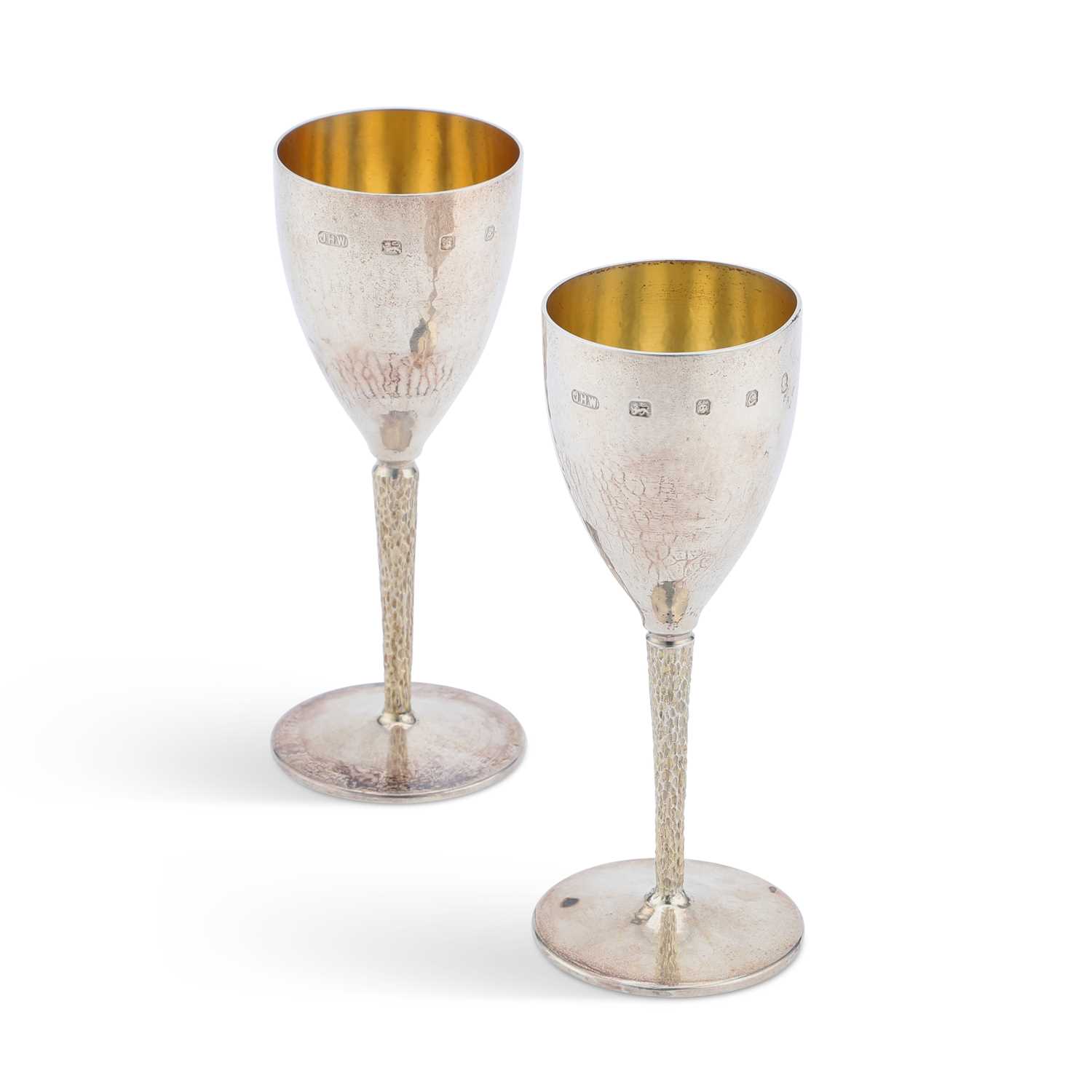 A PAIR OF ELIZABETH II SILVER GOBLETS