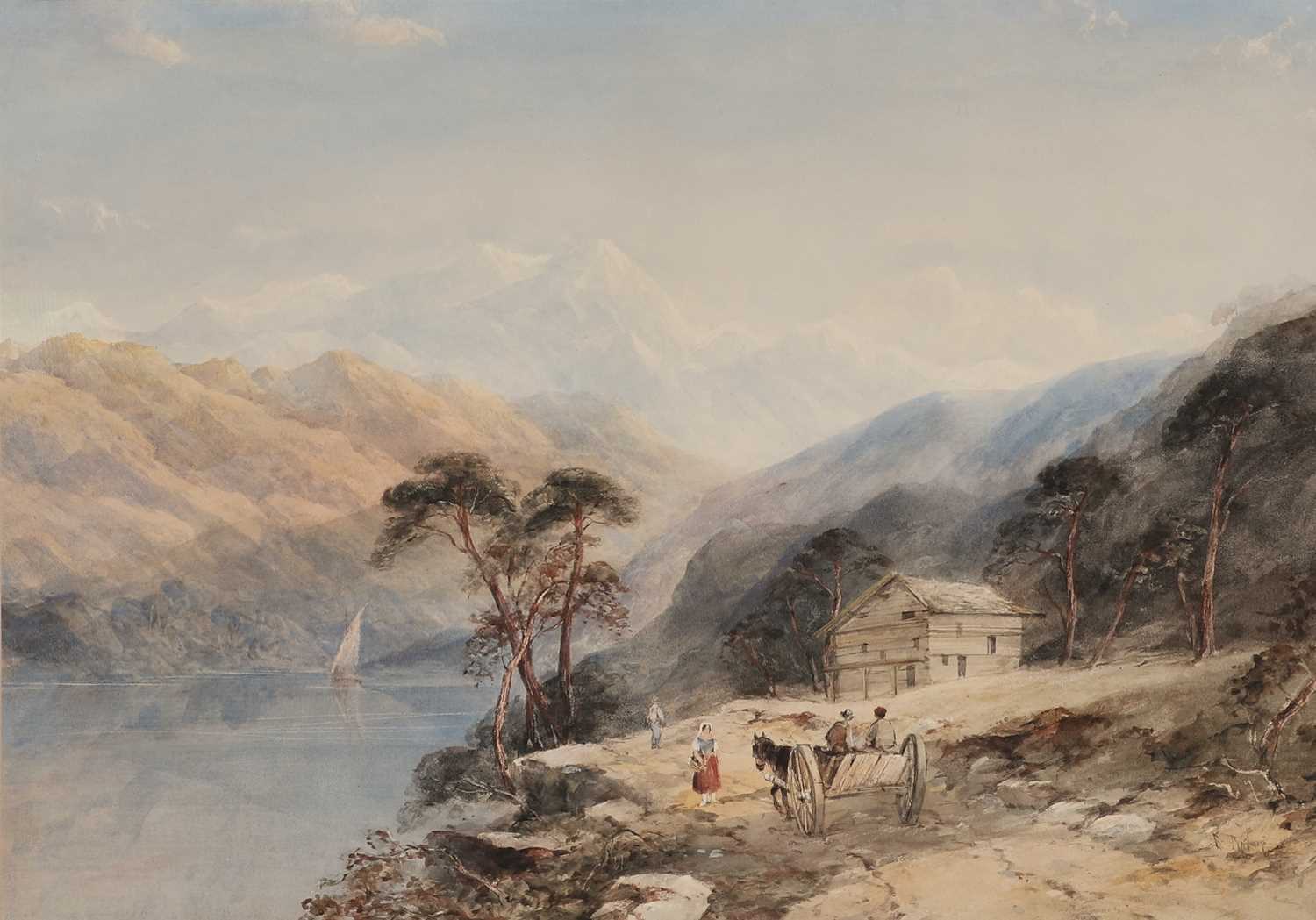 EDWARD TUCKER (1846-1909) CONTINENTAL LAKE SCENE