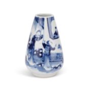 A CHINESE BLUE AND WHITE VASE