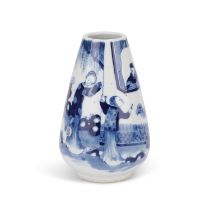 A CHINESE BLUE AND WHITE VASE