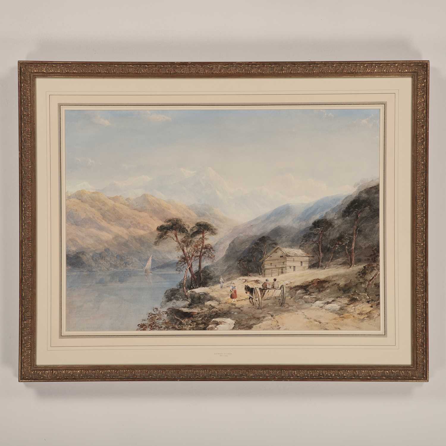 EDWARD TUCKER (1846-1909) CONTINENTAL LAKE SCENE - Image 2 of 3