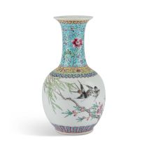 A CHINESE FAMILLE ROSE VASE