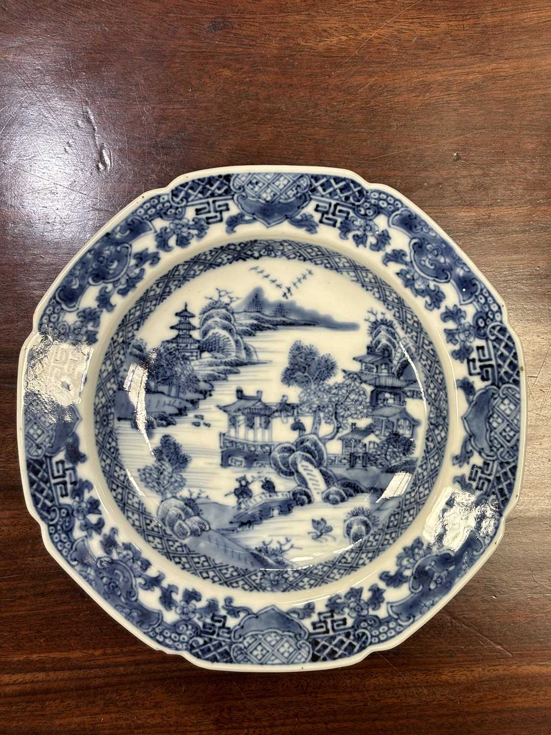 TWO CHINESE BLUE AND WHITE PLATES, 18TH/ 19TH CENTURY - Image 4 of 9