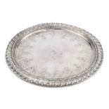 AN 18TH CENTURY PORTUGUESE SILVER DISH