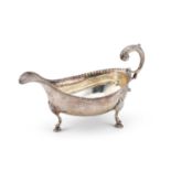 A GEORGE III SILVER SAUCEBOAT