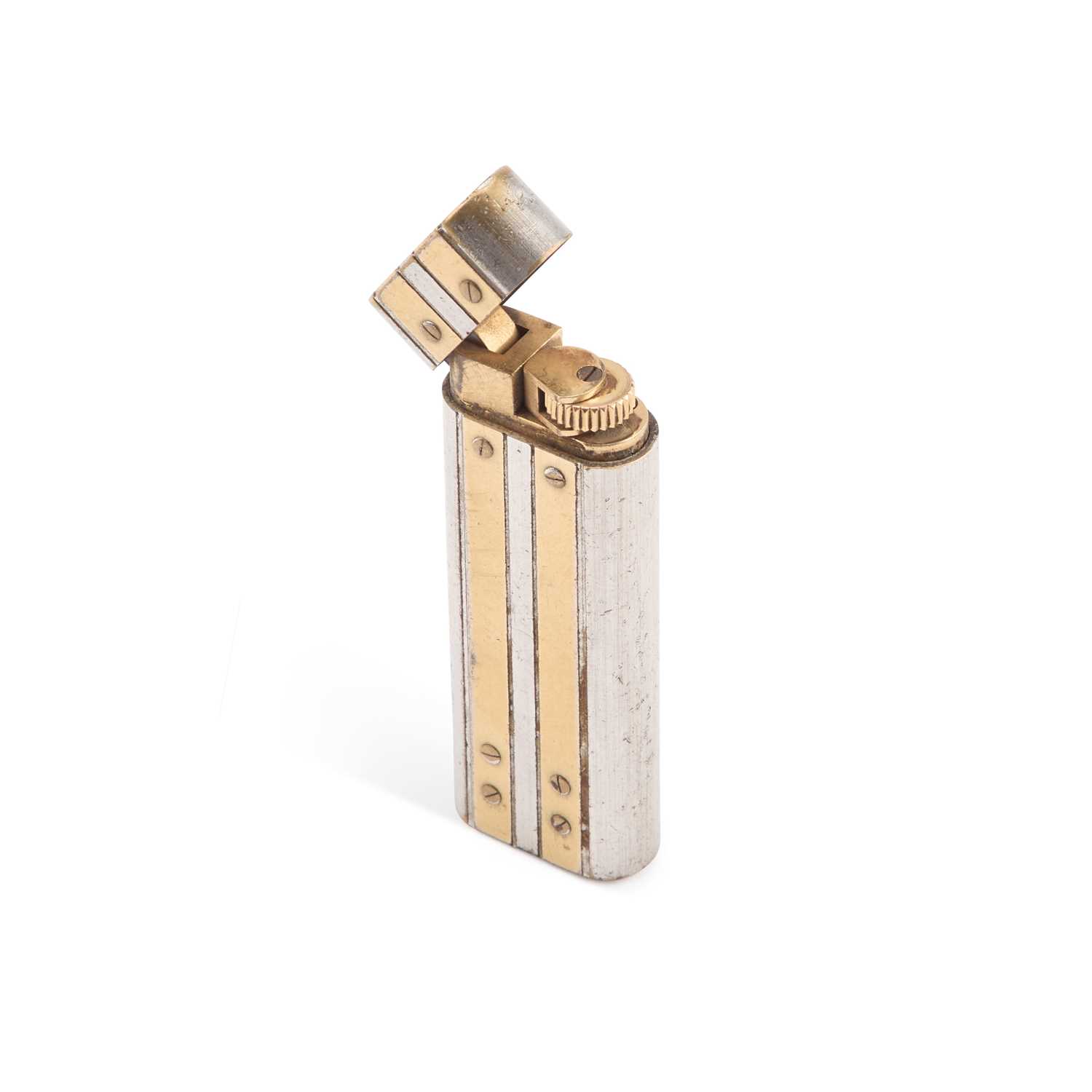 A CARTIER BI-COLOURED METAL LIGHTER