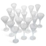 A GOOD SET OF STUART CRYSTAL TABLE GLASSES