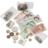 A COLLECTION OF COINS AND BANKNOTES