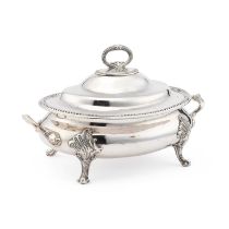 AN OLD SHEFFIELD PLATE SOUP TUREEN, EARLY 19TH CENTURY