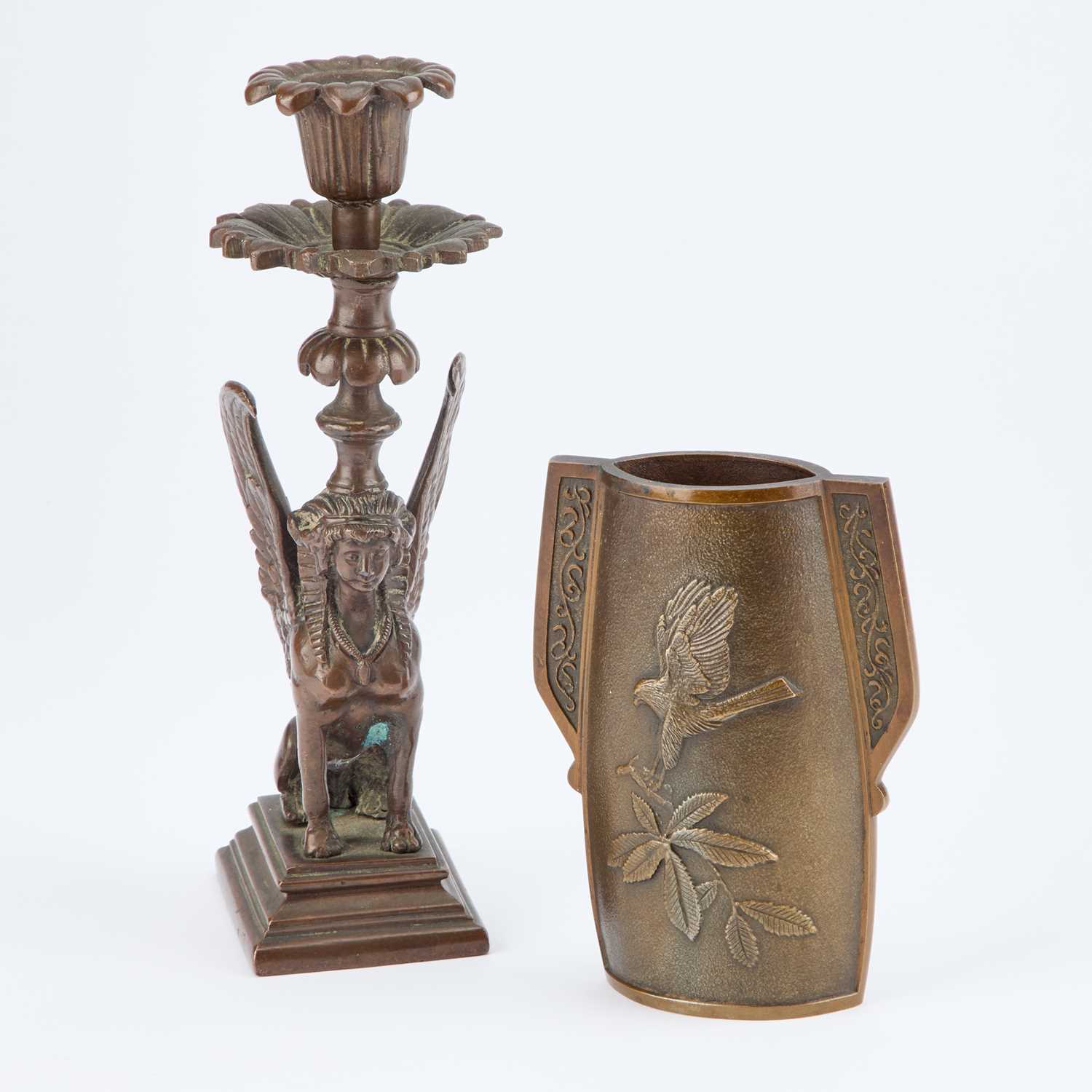 A JAPANESE STYLE BRONZE VASE - Image 2 of 3