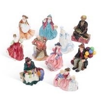 A GROUP OF ROYAL DOULTON FIGURES