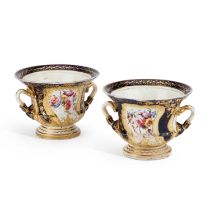 A PAIR OF ENGLISH PORCELAIN WARWICK VASES, 19TH CENTURY