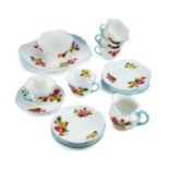 A SHELLEY BEGONIA PATTERN TEA SERVICE