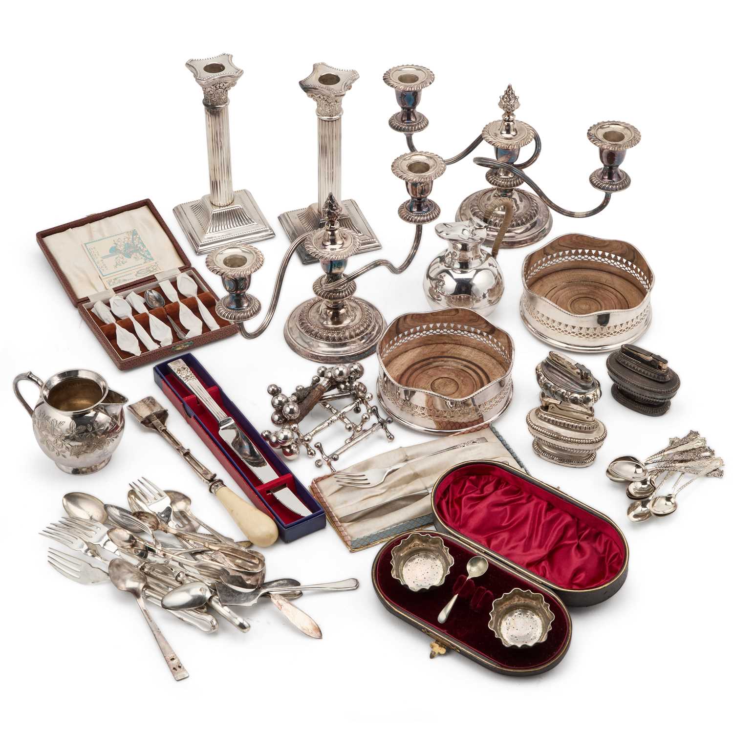 A COLLECTION OF SILVER-PLATE