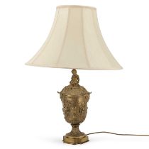A LATE 19TH CENTURY BRONZE TABLE LAMP