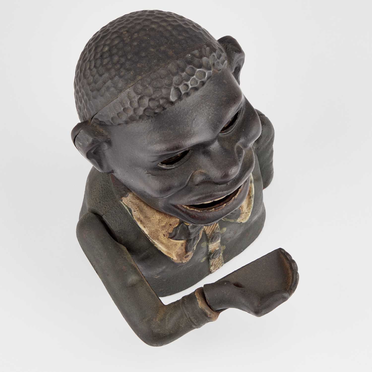 A VINTAGE CAST IRON 'JOLLY' MECHANICAL NOVELTY MONEY BANK - Image 2 of 4