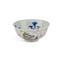 A CHINESE FAMILLE ROSE 'MEDALLION' BOWL